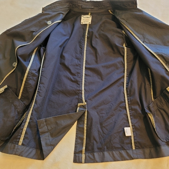 Old Navy Vintage Button Up Trench Coat Large Women's - Picture 16 of 16